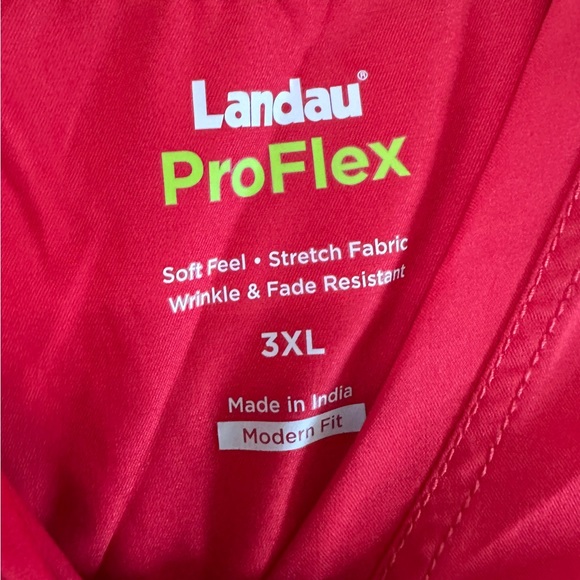 Landau Pro Flex Red Short Sleeve Scrub Size 3XL - Picture 7 of 17